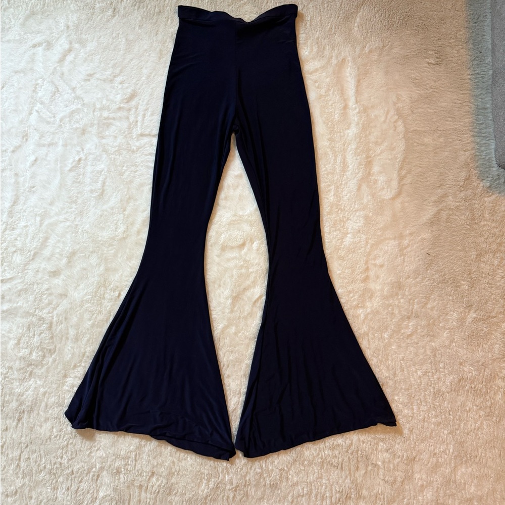 Navy blue flared pants